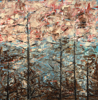 DREAM ON THE CABIN
Acrylic on Canvas,2006
40'' x 40'' - 
